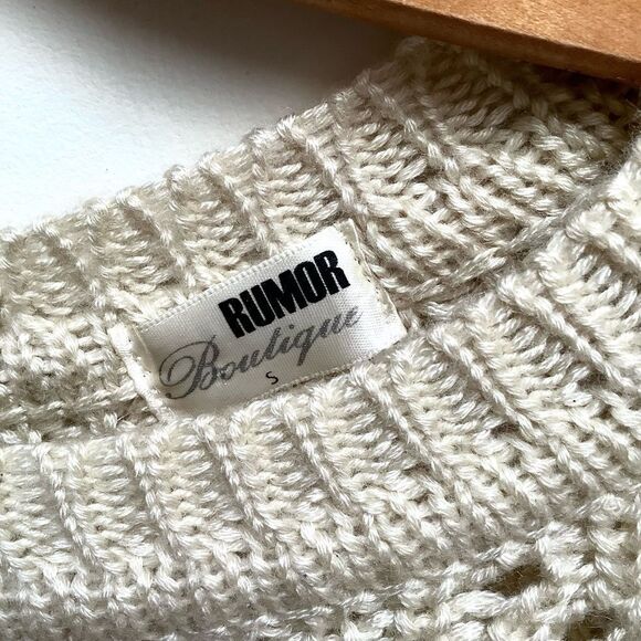 Rumor Boutique Chunky Knit Sweater Euc - Picture 4 of 6